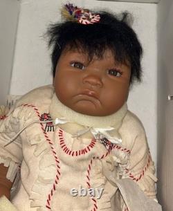 Rare Ashton Drake Baby Raven Wing Native American Doll withBox, COA and shipper