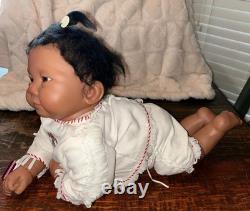 Rare Ashton Drake Baby Raven Wing at three months old Native American Doll NEW