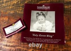 Rare Ashton Drake Baby Raven Wing at three months old Native American Doll NEW