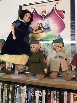 Rare Ashton Drake Galleries (Snow White And The Seven Dwarfs) Porcelain Dolls