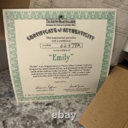 Rare Dianna Effner Porcelain Doll Emily 16 Ashton Drake Limited Ed With COA