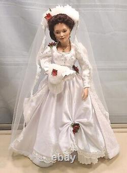 Rare & Retired ASHTON DRAKE 18.5 Porcelain Bride Doll The Christmas Bride