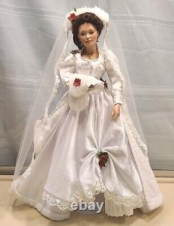 Rare & Retired ASHTON DRAKE 18.5 Porcelain Bride Doll The Christmas Bride