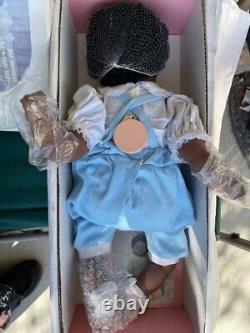 Rare Vintage African American 20 Thumbelina Doll, UNPLAYED With Ashton Drake