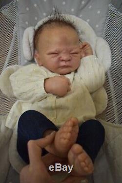 Reborn Baby Ashton Drake Doll 4lb 21in Heart Beat Rooted Hair Cute! OOAK