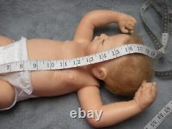 Reborn Baby Boy ADG 17in Rooted Hair Sleeping Posable LW 2004