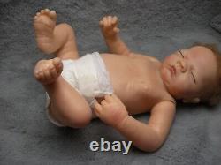 Reborn Baby Boy ADG 17in Rooted Hair Sleeping Posable LW 2004