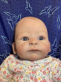 Reborn Newborn Baby Doll With Ashton Drake Little Peanut Body & Painted Hair