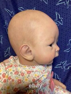 Reborn Newborn Baby Doll With Ashton Drake Little Peanut Body & Painted Hair