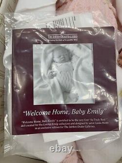 Reborn Welcome Home Baby Emily artist Linda Webb vinyl Ashton Drake box COA