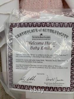 Reborn Welcome Home Baby Emily artist Linda Webb vinyl Ashton Drake box COA