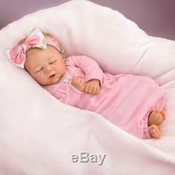 Rosie 19'' Ashton Drake Baby Doll With Custom Swaddle Blanket New