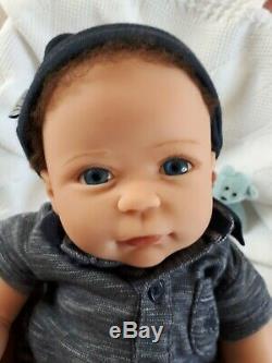 SILICONE reborn baby doll Caleb by Linda Murray For Ashton Drake
