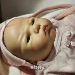 Sandy Faber Reborn Doll Weighted Realistic Blue Eyes Dark Hair NEEDS Repair