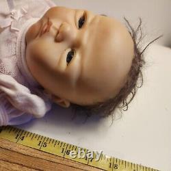 Sandy Faber Reborn Doll Weighted Realistic Blue Eyes Dark Hair NEEDS Repair