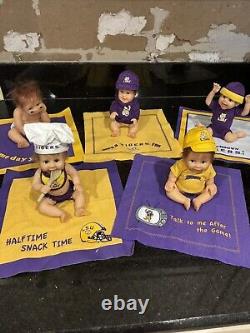 Set Of 5 LSU The Ashton-Drake Galleries Football Edition-Mint Condition