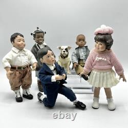 Set Of Six Ashton Drake Galleries The Little Rascals Porcelain Dolls /cb