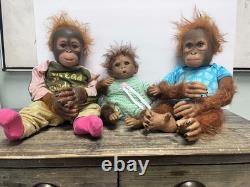 Set Of Three Reborn Monkey Dolls from Ashton Drake Galleries