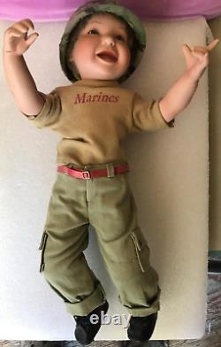 Set of 4 Ashton Drake Galleries Porcelain USMC Boy Dolls