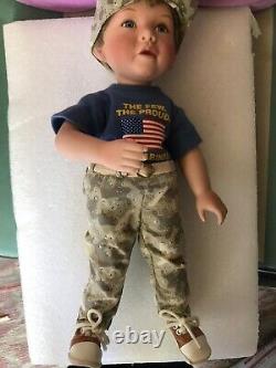 Set of 4 Ashton Drake Galleries Porcelain USMC Boy Dolls