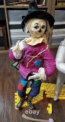 Set of 4 Wizard of Oz Porcelain Doll Ashton Drake Lion Scarecrow Tin Man Dorothy