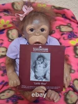 Silicone Ashton Drake animal doll, monkey/chimp reborn baby discontinued item