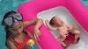 Silicone Doll And Ashton Drake Charlie Goes Swimming Reborns In A Pool