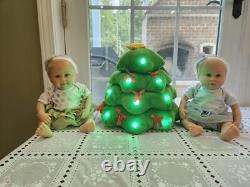 Silver And Gold 12 Inch Partial Silicone Baby Twin Dolls By Ashton Drake