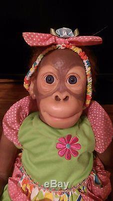 Simon Laurens Orangutan Dolls (Ashton-Drake) Ollie, Mollie & Lollie Monkey