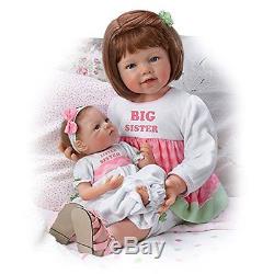 Sister's Love Child And Baby Poseable Vinyl Doll Set by Ashton-Drake Galleries