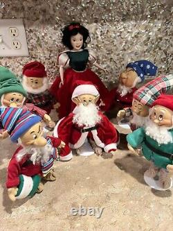 Snow White and the Seven Dwarfs Complete Set of 8 Ashton-Drake Porcelain Dolls