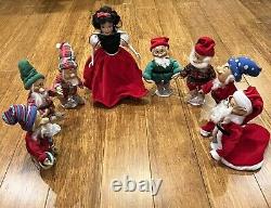Snow White and the Seven Dwarfs Complete Set of 8 Ashton-Drake Porcelain Dolls