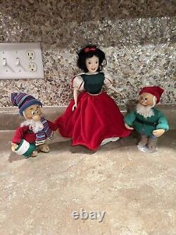 Snow White and the Seven Dwarfs Complete Set of 8 Ashton-Drake Porcelain Dolls