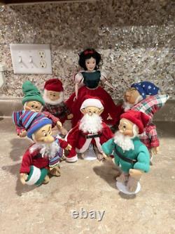 Snow White and the Seven Dwarfs Complete Set of 8 Ashton-Drake Porcelain Dolls