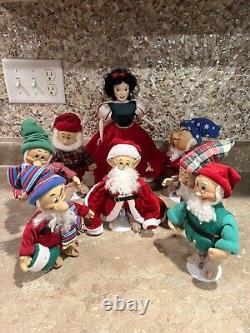 Snow White and the Seven Dwarfs Complete Set of 8 Ashton-Drake Porcelain Dolls