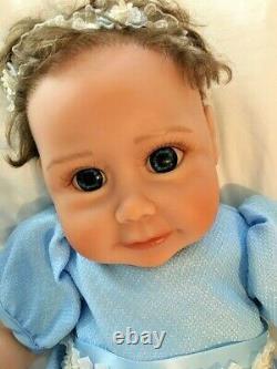 So Truly Real Ashton-Drake Sherry Miller Baby Blue Eyes Lifelike Baby Doll COA