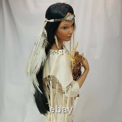 Stunning Ashton Drake Sandra Bilotto Native American Morning Bird Song Doll COA