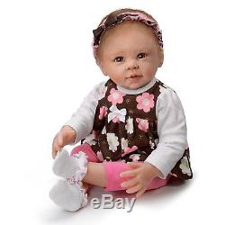 Sweet Brown Eyed Girl Baby Doll 20 by Ashton Drake, Poseable New