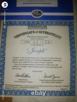 THE HOLY FAMILY #92401 Ashton Drake Precious Moments COME LET US ADORE HIM NIB