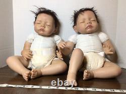 TWO 2006 Ashton Drake Bonnie Chyle 18 Baby Of Mine Lifelike Collectible Doll