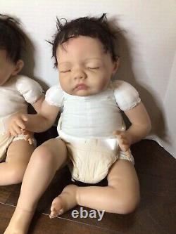 TWO 2006 Ashton Drake Bonnie Chyle 18 Baby Of Mine Lifelike Collectible Doll