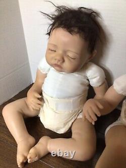 TWO 2006 Ashton Drake Bonnie Chyle 18 Baby Of Mine Lifelike Collectible Doll