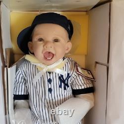 The Ashton-Drake Galleries Baby Boy Doll New York Yankees Pinstripe Uniform Cap