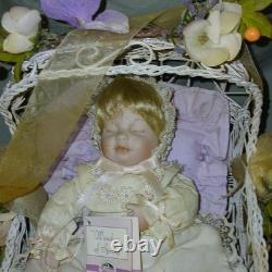 The Ashton-Drake Galleries Baby Dolls Set Porcelain Fabric Blonde Black