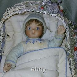 The Ashton-Drake Galleries Baby Dolls Set Porcelain Fabric Blonde Black