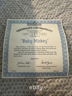 The Ashton-Drake Galleries Baby Mickey with Companion Doll withCOA New in Box