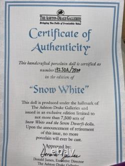 The Ashton-Drake Galleries Disney Snow White Porcelain Doll Figurines In Box COA