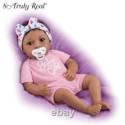 The Ashton-Drake Galleries Little Baby Girl Baby Doll with Magnetic Pacifier 18