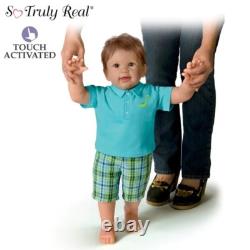 The Ashton Drake Galleries Mason's First Steps Truly Real Walking Doll w COA