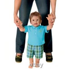 The Ashton Drake Galleries Mason's First Steps Truly Real Walking Doll w COA